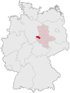 Lage des Landkreises Halberstadt in Deutschland