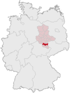 Lage des Landkreises Merseburg-Querfurt in Deutschland