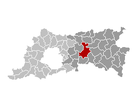 Lage der Stadt Löwen in der Provinz Flämisch-Brabant