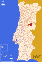 Position des Kreises Fundão (Portugal)