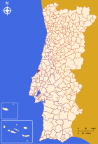 Position des Kreises Nazaré (Portugal)