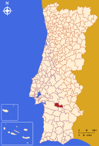 Position des Kreises Viana do Alentejo