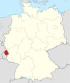 Deutschlandkarte, Position des Eifelkreises Bitburg-Prüm hervorgehoben