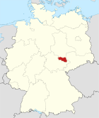 Deutschlandkarte, Position des Burgenlandkreises hervorgehoben