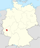 Deutschlandkarte, Position des Landkreises Cochem-Zell hervorgehoben