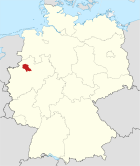 Deutschlandkarte, Position des Kreises Coesfeld hervorgehoben