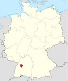 Deutschlandkarte, Position des Landkreises Calw hervorgehoben