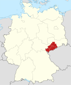 Lage des Direktionsbezirks Chemnitz in Deutschland