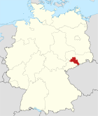 Deutschlandkarte, Position des Landkreises Mittelsachsen hervorgehoben