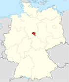 Deutschlandkarte, Position des Landkreises Goslar hervorgehoben