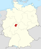 Deutschlandkarte, Position des Schwalm-Eder-Kreises hervorgehoben
