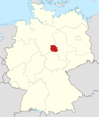 Deutschlandkarte, Position des Landkreises Landkreis Harz hervorgehoben
