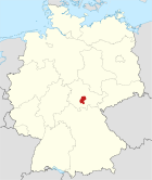 Deutschlandkarte, Position des Ilm-Kreises hervorgehoben