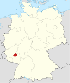 Deutschlandkarte, Position des Landkreises Bad Kreuznach hervorgehoben