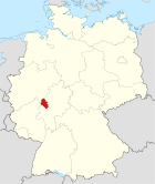 Deutschlandkarte, Position des Lahn-Dill-Kreises hervorgehoben