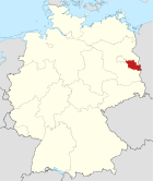 Deutschlandkarte, Position des Landkreises Oder-Spree hervorgehoben