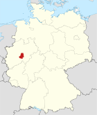 Deutschlandkarte, Position des Märkischen Kreises hervorgehoben