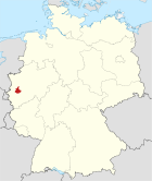Deutschlandkarte, Position des Rhein-Kreises Neuss hervorgehoben