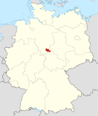Deutschlandkarte, Position des Landkreises Osterode am Harz hervorgehoben