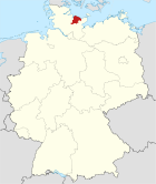 Deutschlandkarte, Position des Kreises Plön hervorgehoben