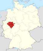 Lage des Regierungsbezirkes Arnsberg in Deutschland