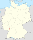 Deutschlandkarte, Position des Rhein-Pfalz-Kreises hervorgehoben