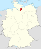 Deutschlandkarte, Position des Kreises Herzogtum Lauenburg hervorgehoben