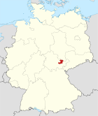 Deutschlandkarte, Position des Saale-Holzland-Kreises hervorgehoben