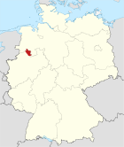 Lage des Tecklenburger Landes in Deutschland