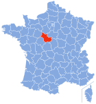 Lage von Loir-et-Cher in Frankreich