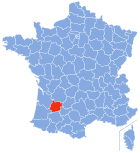 Lage von Lot-et-Garonne in Frankreich