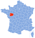 Lage von Maine-et-Loire in Frankreich