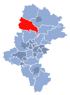 Lage des Powiat Lubliniecki