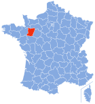 Lage von Mayenne in Frankreich