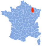 Lage von Meuse in Frankreich