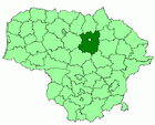 Lagekarte von Panevėžio rajono savivaldybė