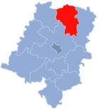 Lage des Powiat Kluczborski in der Woiwodschaft Oppeln