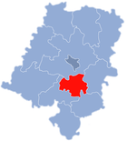 Lage des Powiat Krapkowicki in der Woiwodschaft Oppeln