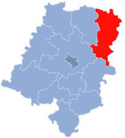 Lage des Powiats Oleski in der Woiwodschaft Oppeln