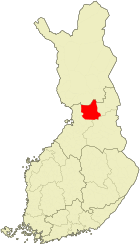 Lage von Pudasjärvi in Finnland