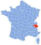 Lage von Savoie in Frankreich