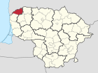 Lagekarte von Skuodo rajono savivaldybė
