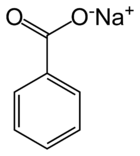 Strukturformel von Natriumbenzoat