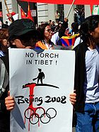 Proteste gegen die Olympischen Sommerspiele in Peking