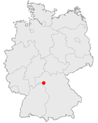 Lage der Stadt Würzburg in Deutschland