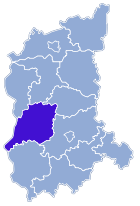 Lage des Powiat Krośnieński