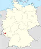 Deutschlandkarte, Position der Verbandsgemeinde Ruwer hervorgehoben