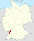 Lage der Region Mittlerer Oberrhein in Deutschland