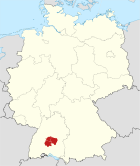 Lage der Region Neckar-Alb in Deutschland