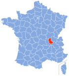 Lage von Rhône in Frankreich